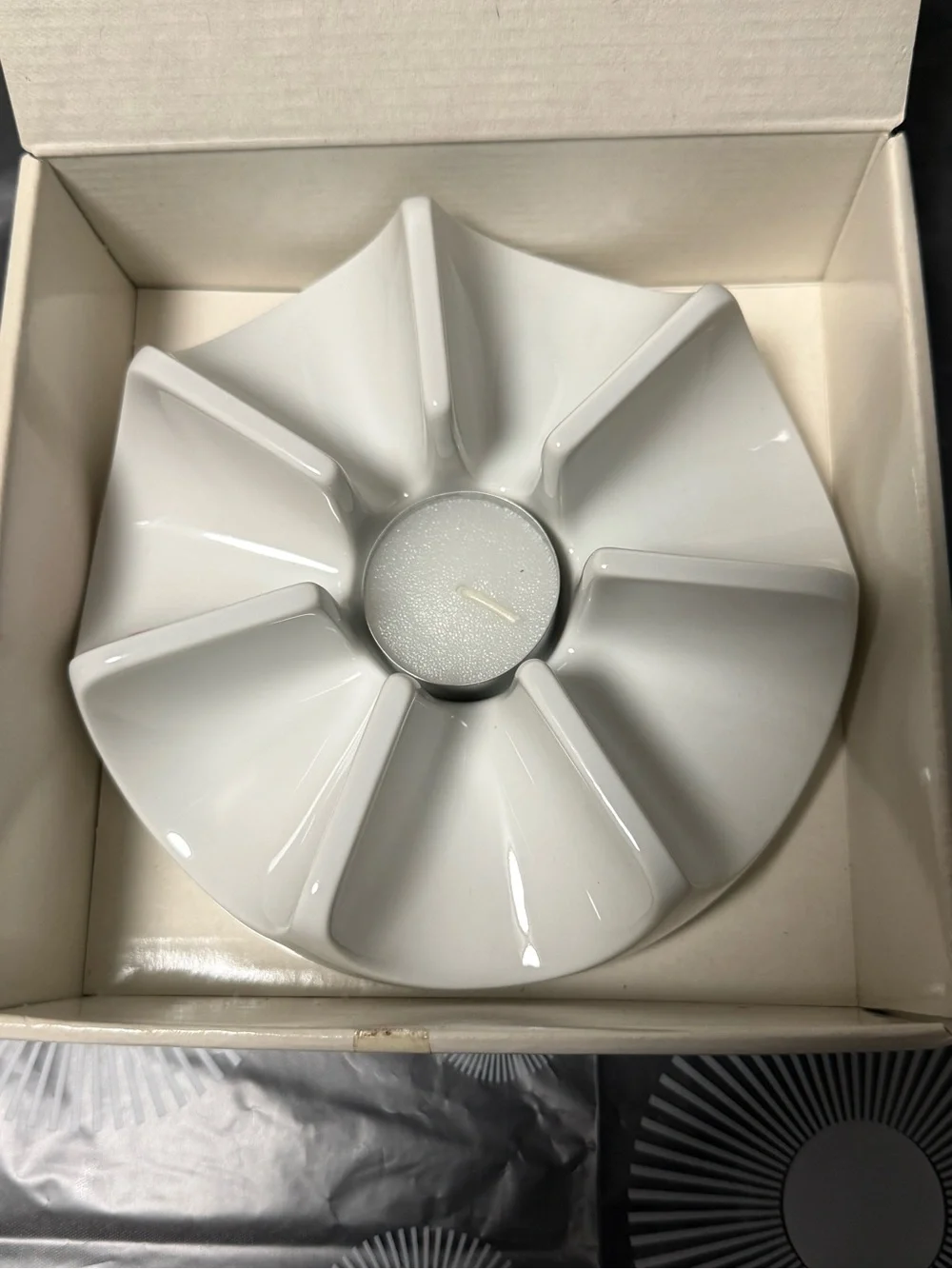 NIB- MCM Vintage Arzberg Germany White Porcelain Votive Candle Holder Tealight